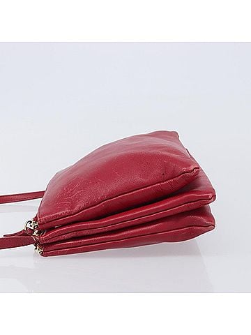 Céline Trio Leather Red Leather Crossbody Bag Bag (view 2)