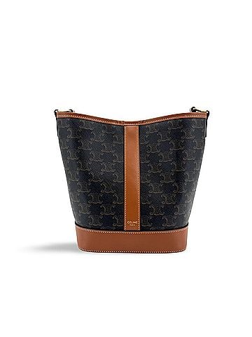 Céline Bucket Triomphe Coated Canvas Black Canvas Shoulder Bag Bag (view 1)