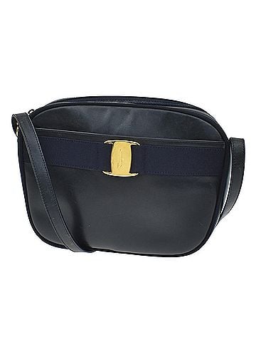 Salvatore Ferragamo Vara Bow Camera Leather Navy Leather Shoulder Bag Bag (view 1)