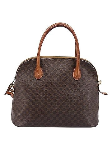Céline Macadam Leather Brown Canvas Tote Bag Bag (view 1)