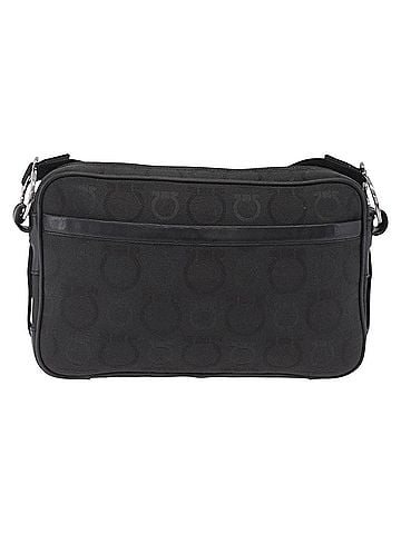 Salvatore Ferragamo Gancini Canvas Black Canvas Crossbody Bag Bag (view 1)