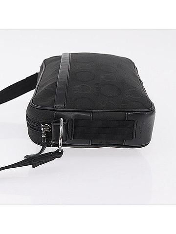Salvatore Ferragamo Gancini Canvas Black Canvas Crossbody Bag Bag (view 2)