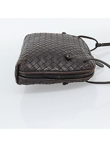 Bottega Veneta Nodini Intrecciato Nappa Brown Leather Crossbody Bag Bag (view 2)