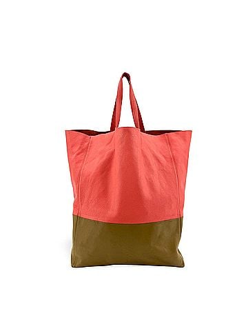 Céline Vertical Bi-Cabas Leather Pink Leather Tote Bag Bag (view 1)