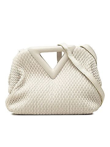 Bottega Veneta Small Lambskin Knit The Point Triangle Satchel (view 1)