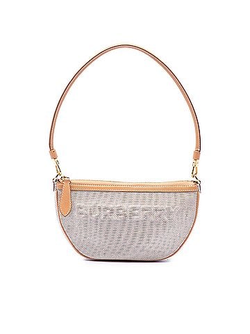 Burberry Mini Embossed Logo Canvas Olympia Shoulder Bag (view 1)