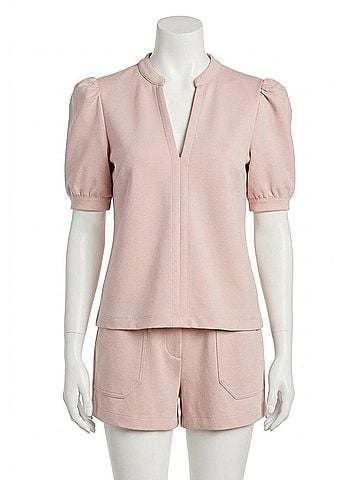Steve Madden Faux The Record Shorts in Rose Taupe (view 1)