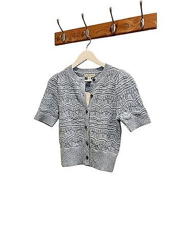 Treasure & Bond Short Sleeve Pointelle Cardigan Cardigan (view 1)