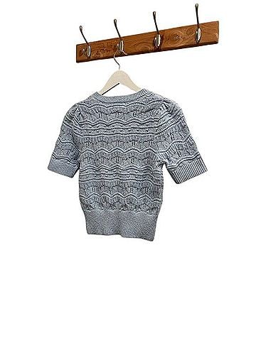 Treasure & Bond Short Sleeve Pointelle Cardigan Cardigan (view 2)