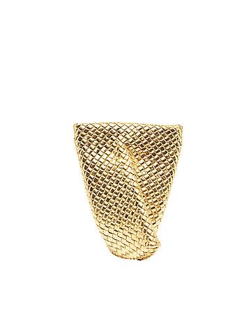 Bottega Veneta Metallic Nappa Intrecciato Padded Crisscross Clutch (view 1)