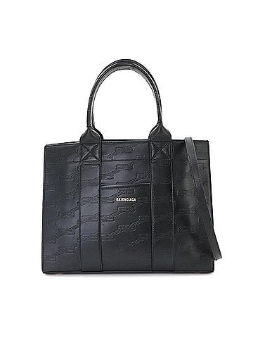 Balenciaga Balenciaga BB Monogram Hardware 2.0 Small 2-way Tote Shoulder Handbag Leather Black 714187 Gold (view 1)