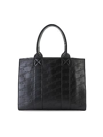 Balenciaga Balenciaga BB Monogram Hardware 2.0 Small 2-way Tote Shoulder Handbag Leather Black 714187 Gold (view 2)