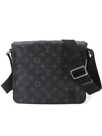 Louis Vuitton Louis Vuitton District PM NM Monogram Eclipse Shoulder Handbag, Black M44000 (view 1)