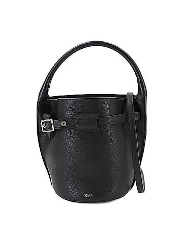 Céline Celine Nano Bucket Bag, 2-way Handbag/Shoulder Leather, Black, 187243 (view 1)