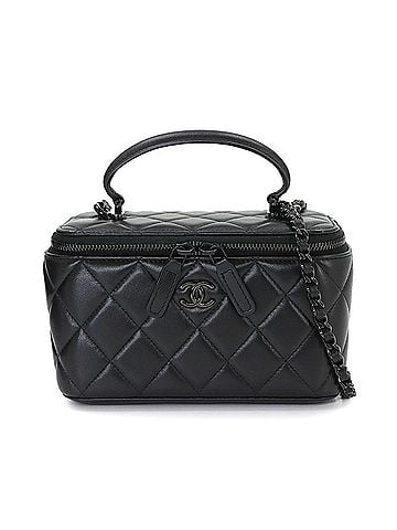 Chanel Chanel Matelassé Vanity 2-way Handbag Chain Shoulder Lambskin Black AP4404 Bag (view 1)