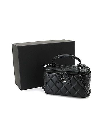 Chanel Chanel Matelassé Vanity 2-way Handbag Chain Shoulder Lambskin Black AP4404 Bag (view 2)