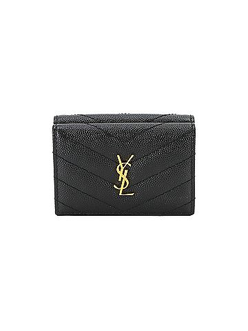 Saint Laurent Saint Laurent Cassandra Origami Tiny Wallet, Tri-fold Leather Black, 668274 Wallet (view 1)