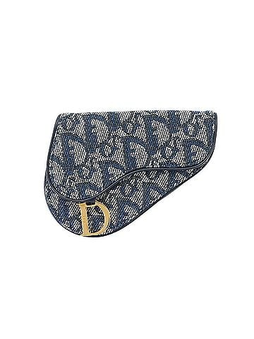 Christian Dior Christian Dior Trotter Saddle Coin Purse - Canvas, Blue (view 1)