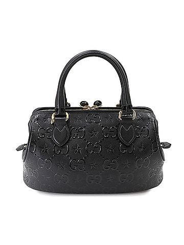 Gucci Gucci GG Star Medium 2-way Hand/Shoulder Handbag, Leather, Black, 675773 (view 2)