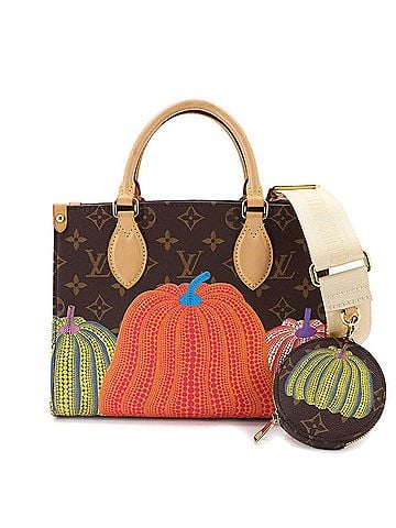 Louis Vuitton Louis Vuitton Onthego PM LVxYK 2-way Hand/Shoulder Handbag Monogram Brown Multicolor Pumpkin M46467 RFID (view 1)