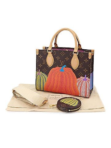 Louis Vuitton Louis Vuitton Onthego PM LVxYK 2-way Hand/Shoulder Handbag Monogram Brown Multicolor Pumpkin M46467 RFID (view 2)