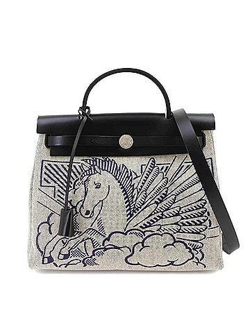Hermès Hermes HerBag Zip 31 Pegasus Pop 2-way Handbag Shoulder Toile H Gray Y Stamp (view 1)