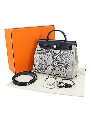 Hermès Hermes HerBag Zip 31 Pegasus Pop 2-way Handbag Shoulder Toile H Gray Y Stamp (view 2)