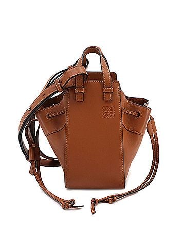 Loewe LOEWE Hammock Drawstring Mini 2-way Handbag Shoulder Bag Leather Brown (view 1)