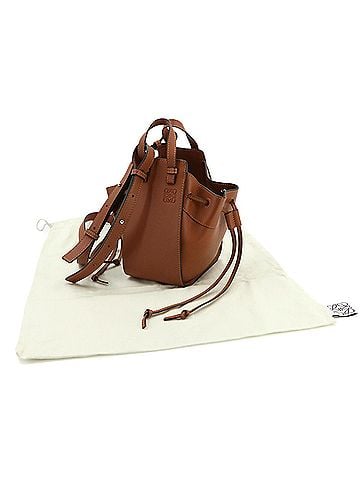Loewe LOEWE Hammock Drawstring Mini 2-way Handbag Shoulder Bag Leather Brown (view 2)