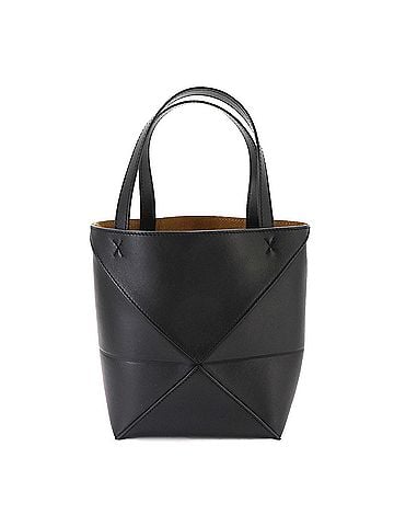 Loewe Loewe Puzzle Fold Tote Mini 2-way Shoulder Handbag Leather Black (view 2)