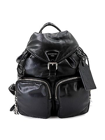 Louis Vuitton Louis Vuitton Montsouris Cargo Backpack, Leather, Black, M13983, RFID (view 1)