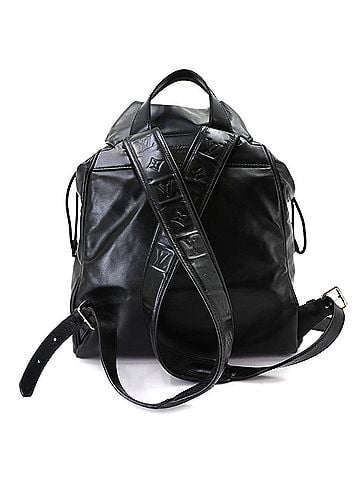 Louis Vuitton Louis Vuitton Montsouris Cargo Backpack, Leather, Black, M13983, RFID (view 2)