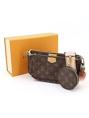 Louis Vuitton Louis Vuitton Monogram Multi Pochette Accessoires Shoulder Handbag Rose Clair M44840 RFID (view 2)