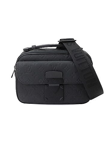 Louis Vuitton Louis Vuitton Monogram Taurillon S-Lock 2-way Hand/Shoulder Handbag Leather Black M58489 RFID Messenger (view 1)
