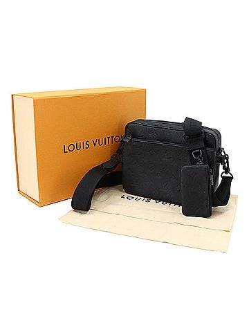 Louis Vuitton Louis Vuitton Monogram Shadow Trio Shoulder Handbag Noir M46602 RFID Messenger (view 2)