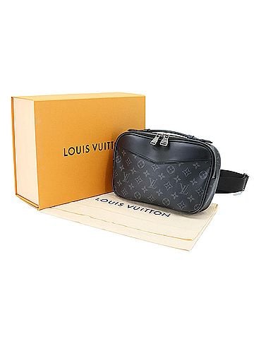 Louis Vuitton Louis Vuitton Monogram Eclipse Bumbag Waist Body Handbag M42906 Silver Hardware (view 2)