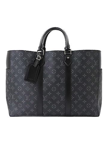 Louis Vuitton Louis Vuitton LOUIS VUITTON Monogram Eclipse Sac Plat 24H 2-way Tote Shoulder Handbag M46451 RFID (view 1)