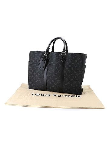 Louis Vuitton Louis Vuitton LOUIS VUITTON Monogram Eclipse Sac Plat 24H 2-way Tote Shoulder Handbag M46451 RFID (view 2)
