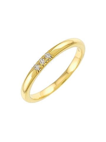 Tiffany & Co. Tiffany &amp; Co. Forever Ring, 2mm wide, 3 diamonds, 18K Yellow Gold 750. (view 1)
