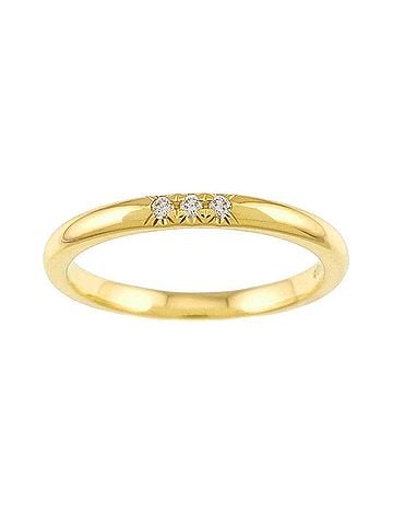 Tiffany & Co. Tiffany &amp; Co. Forever Ring, 2mm wide, 3 diamonds, 18K Yellow Gold 750. (view 2)