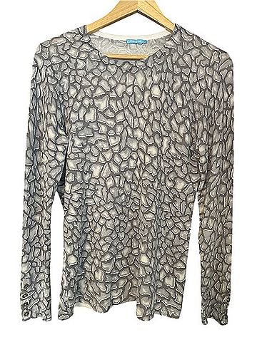 J. McLaughlin Printed Fitted Button Cuff Knit Pullover Sweater (view 1)
