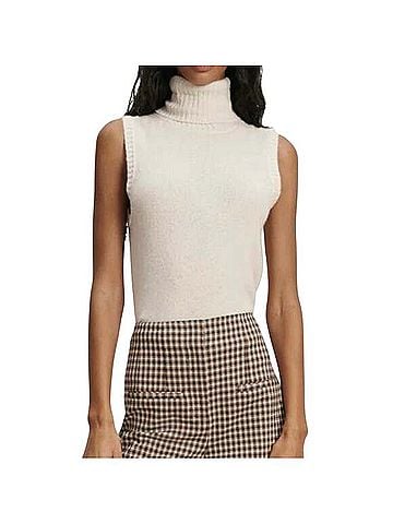 Veronica Beard Cashmere Sleeveless Turtleneck Sweater Shell Cashmere Pullover Sweater (view 1)