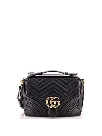 Gucci GG Marmont Zip Around Camera Bag Matelasse Leather Small (view 1)