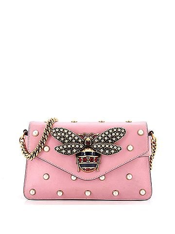 Gucci Broadway Pearly Bee Shoulder Bag Embellished Leather Mini (view 1)