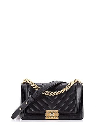 Chanel Boy Flap Bag Chevron Calfskin Old Medium (view 1)