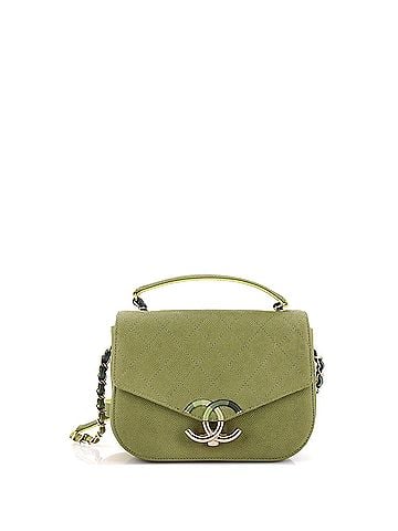 Chanel Thread Around Flap Bag Quilted Caviar Small (view 1)