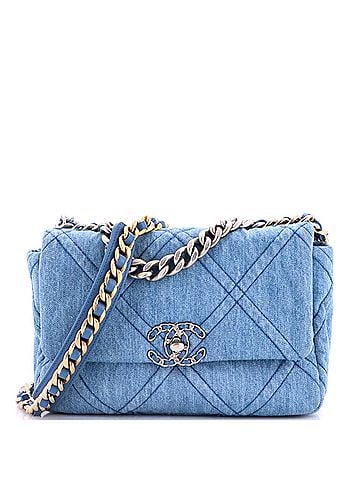 Chanel 19 Flap Bag Quilted Denim Medium (view 1)