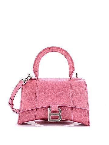 Balenciaga Hourglass Top Handle Bag Glitter Leather XS (view 1)