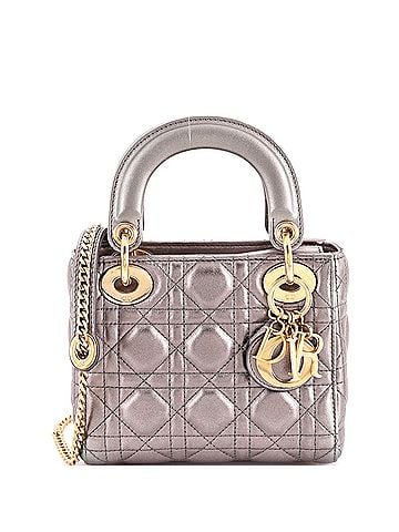 Christian Dior Lady Dior Chain Bag Cannage Quilt Lambskin Mini (view 1)