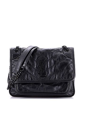 Saint Laurent Niki Chain Flap Bag Matelasse Chevron Leather Baby (view 1)